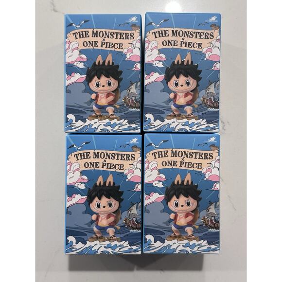 (4) Pop Mart Labubu The Monsters x One Piece Series Figures - Sealed Blind Boxes - Picture 1 of 7